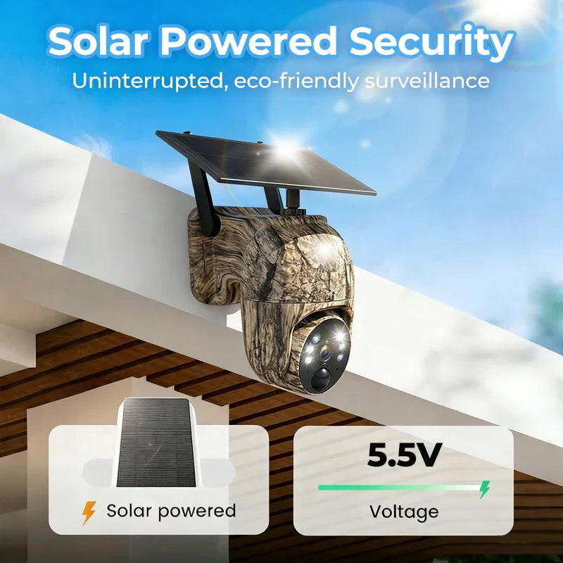 🥳2026 HOT SALE🥳💞50K+ SOLD!🏠⚡ 50% OFF! 4MP Solar PTZ Camera – 355° pan & tilt, eliminates blind spots. Built-in battery, solar rechargeable. Two-way talk, instant alerts. Tough enough for any weather. 🌧️🛡️