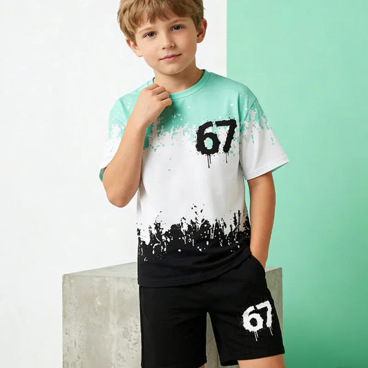 👕 50% OFF NOW! 🌟 Boys' 3D Print T-Shirt & Shorts Set – Vibrant Graphics, Breathable & Durable 🏃♂️