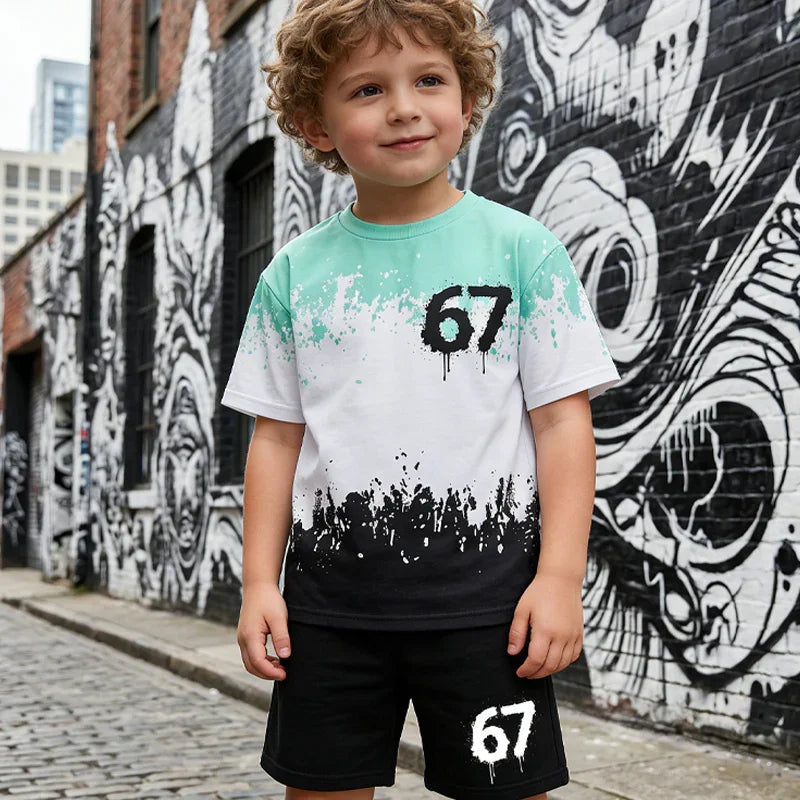 👕 50% OFF NOW! 🌟 Boys' 3D Print T-Shirt & Shorts Set – Vibrant Graphics, Breathable & Durable 🏃‍♂️