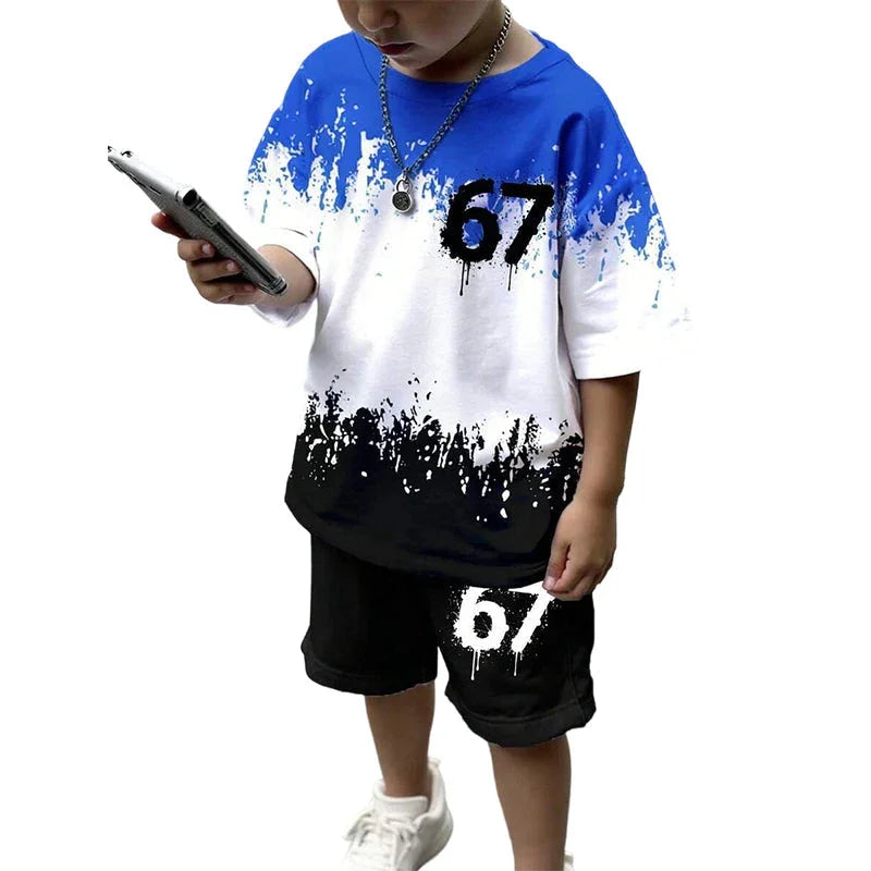👕 50% OFF NOW! 🌟 Boys' 3D Print T-Shirt & Shorts Set – Vibrant Graphics, Breathable & Durable 🏃‍♂️