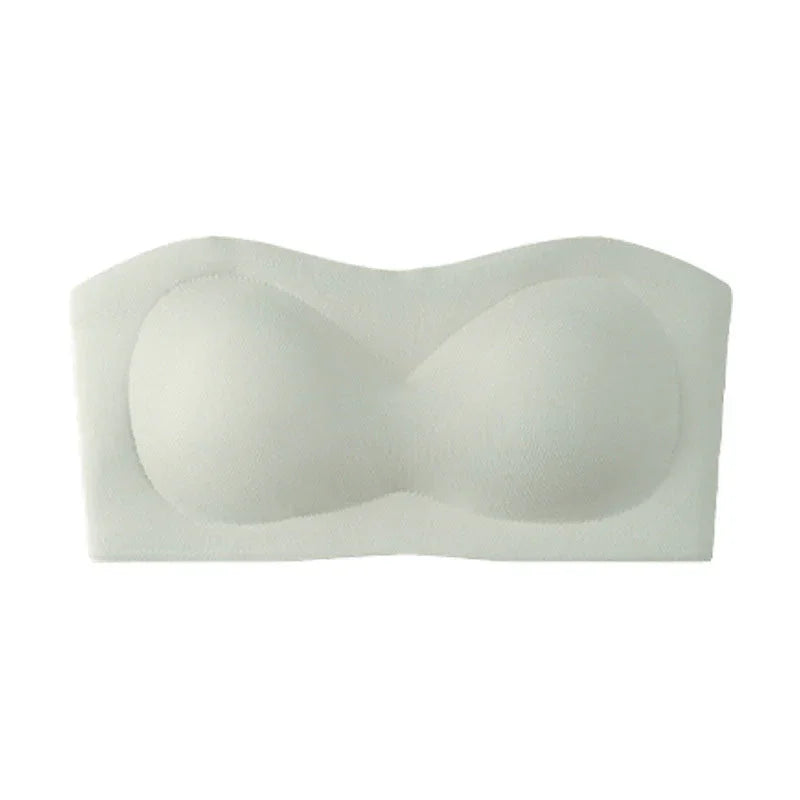 ⛱️Last Day Special Price ＄16.99!!💞Womens Strapless Bras Push Up Bandeau Bra Non Slip Wireless Supportive Padded Bras Seamless Comfortable Tube Jelly Bra