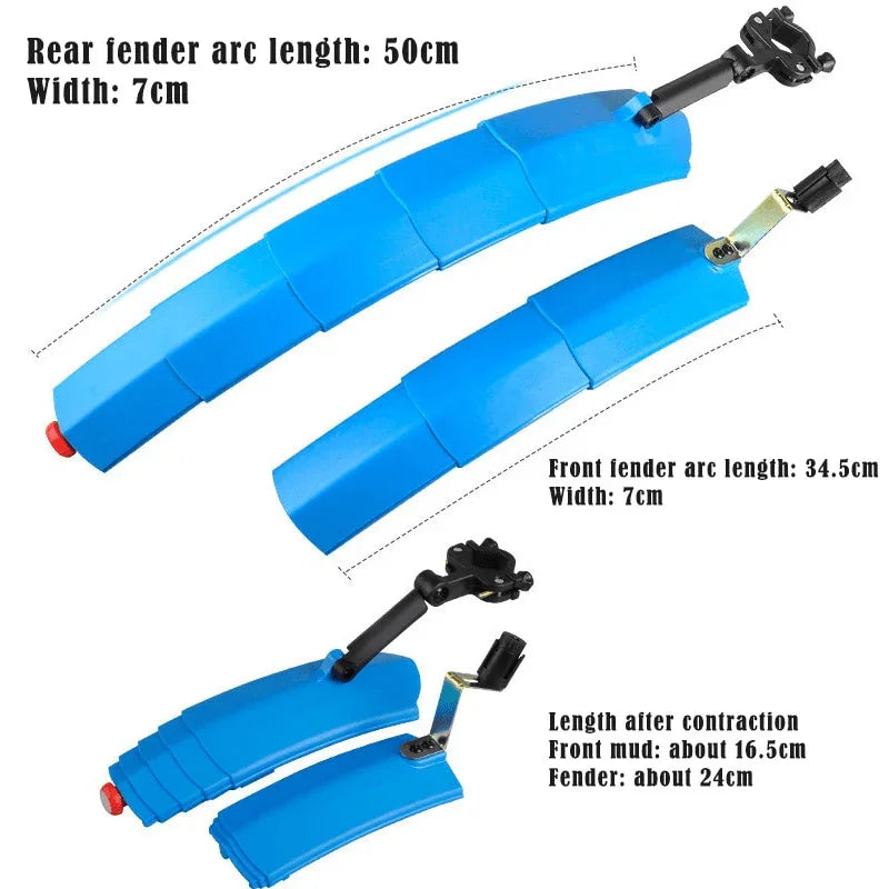 The "Adulting" Mudguard: 2-in-1 Telescopic Shield + Safety Light! 🚨✨ (No More Mud Suits)