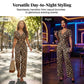 ⏳Time-Limited Special⏰Leopard Print V-Neck Wide-Leg Jumpsuit