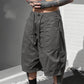 👖 Men's Plus Size Capri Pants – Wide-Leg Loose Fit, Drawstring Waist & Large Pockets ✨