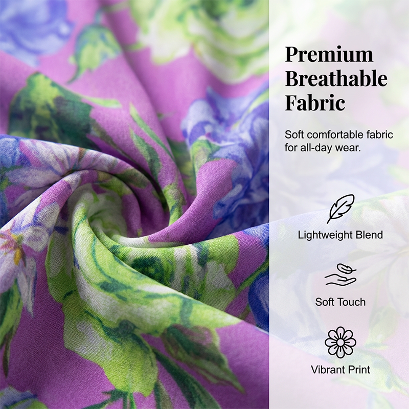 👗 50% OFF NOW! 🌸 Floral V-Neck A-Line Dress – Smocked Waist, Ruffled Hem & Breathable – Summer Ready, Effortlessly Romantic 🏖️