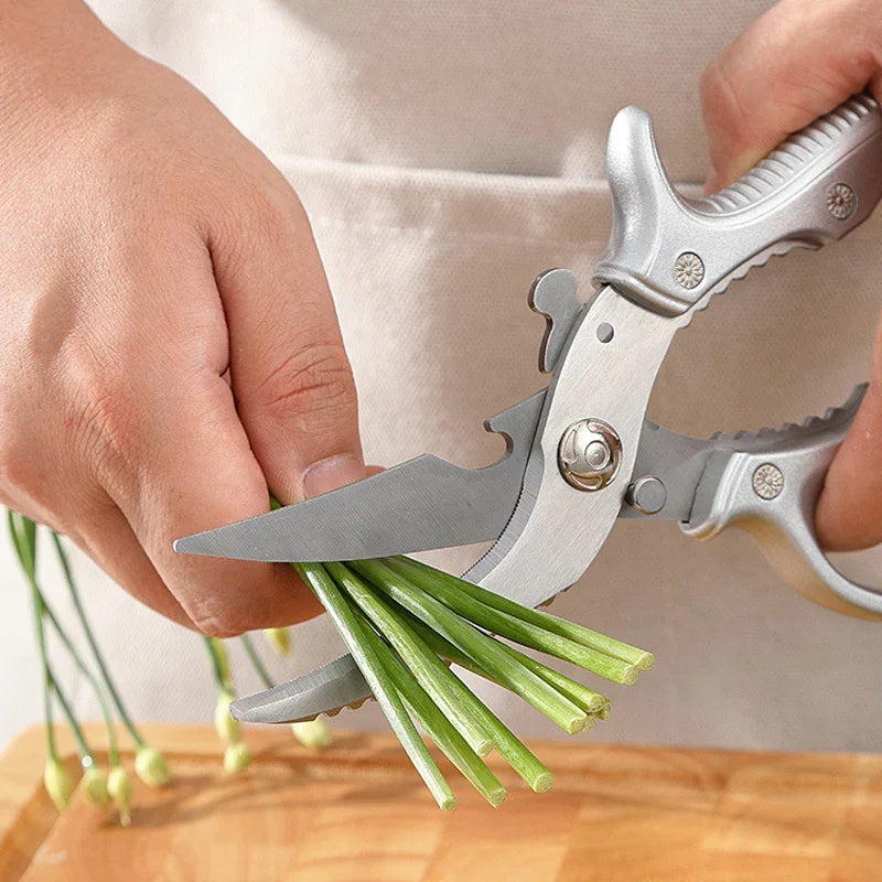 ✂️ LIMITED TIME 50% OFF! ⚡ Heavy-Duty Multifunction Kitchen Shears – 4-in-1 Tool with Fish Scaler, Bottle Opener & Safety Lock 🔪