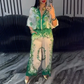 🥳2026 HOT SALE🥳💞50K+ SOLD!Printed Zipper Top & Wide-Leg Pants 2-Piece Set