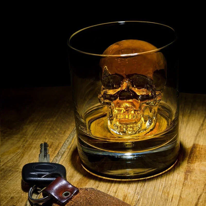 ⏳Time-Limited Special⏰DIY Silicone Skull Ice Cube Tray – Giant slow-melt skull for whiskey, cocktails & more.✨