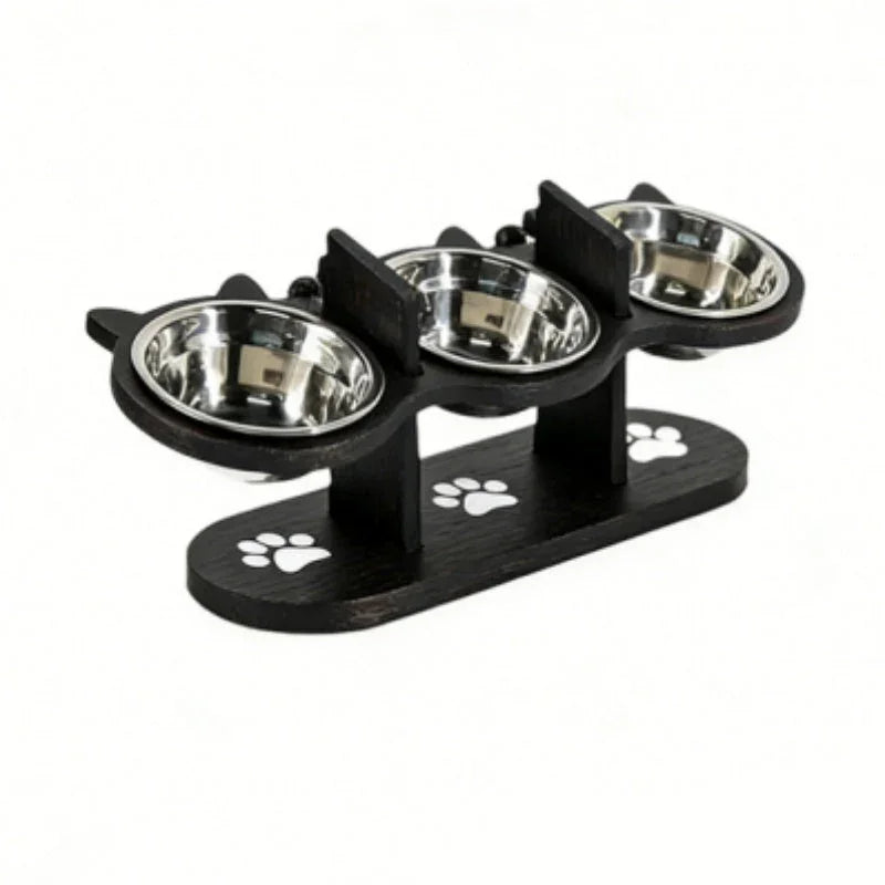 ⏳Time-Limited Special🐾 Anti-Slip Elevated 3-Bowl Pet Feeder! 🍲🐶🐱