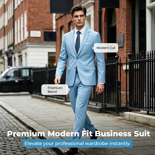 📢📢50% OFF !! ⏰Men's 2-Piece Modern Fit Business Suit Set
