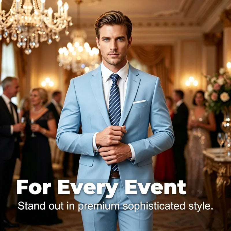 📢📢50% OFF !! ⏰Men's 2-Piece Modern Fit Business Suit Set