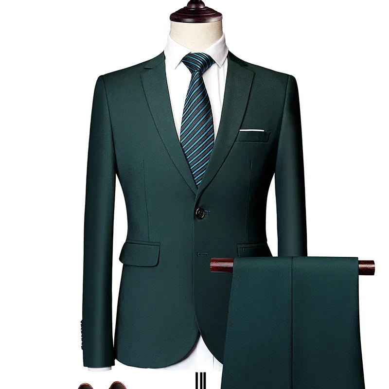 📢📢50% OFF !! ⏰Men's 2-Piece Modern Fit Business Suit Set