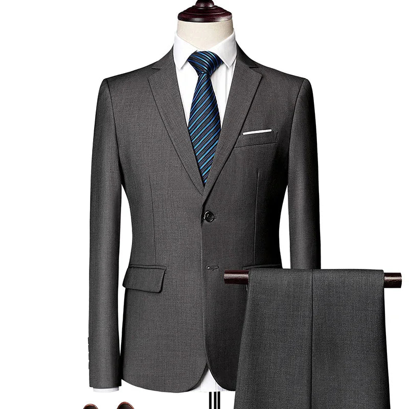 📢📢50% OFF !! ⏰Men's 2-Piece Modern Fit Business Suit Set