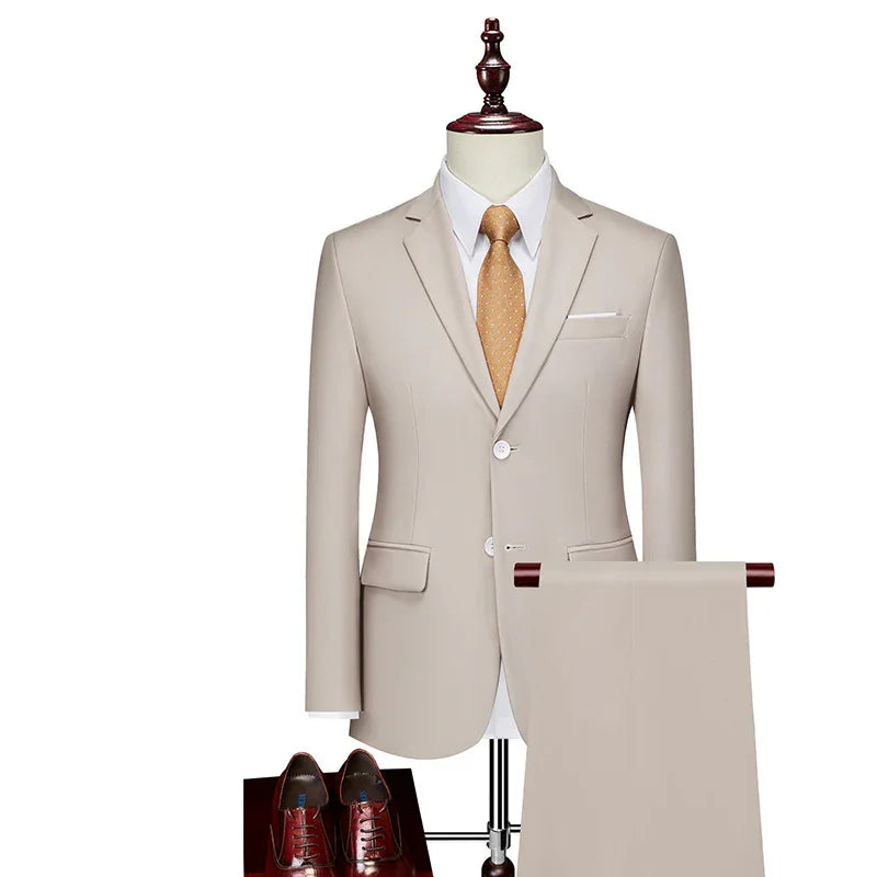 📢📢50% OFF !! ⏰Men's 2-Piece Modern Fit Business Suit Set