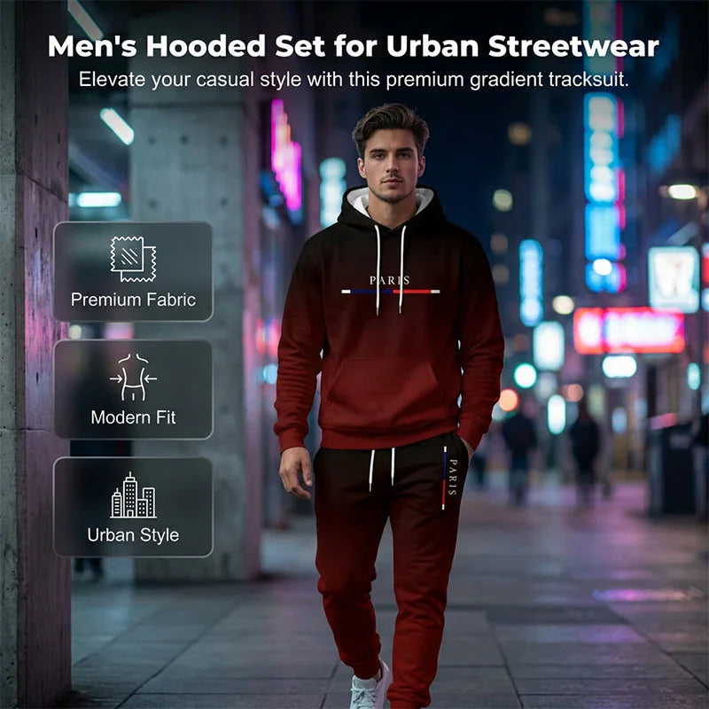 ⏳Time-Limited Special⏰Men's Gradient Tracksuit Set - Hoodie and Sweatpants