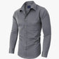 👔 50% OFF NOW!✨ Solid-Color Long-Sleeve Shirt – Wrinkle-Resistant Cotton Blend & Classic Fit – Professional Business Dress Shirt for Men 🌿