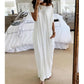 Women's Summer Casual Loose Solid Color Short-Sleeve Long Dress