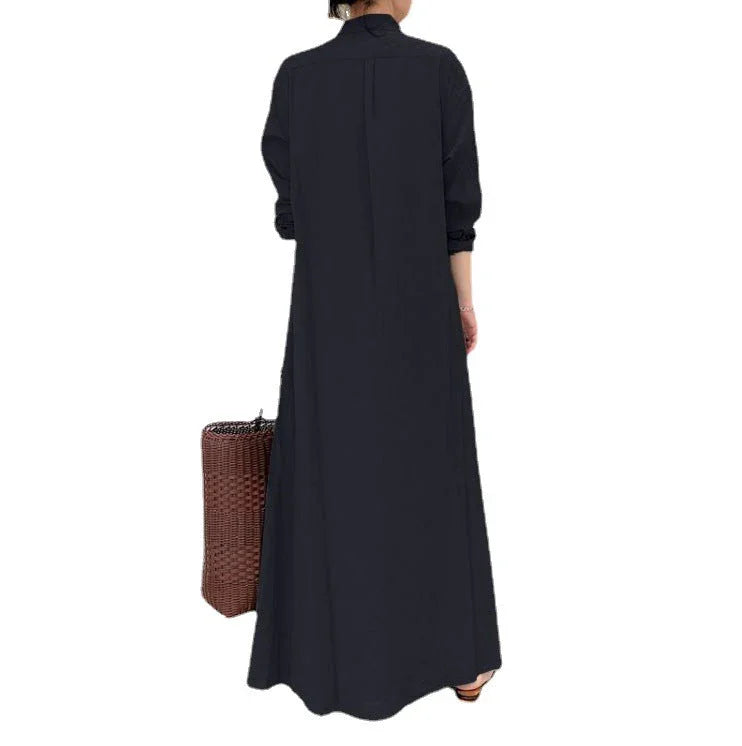 🥳2026 HOT SALE 50% OFF! 🥳💞50K+ SOLD!🌸Long-Solid, Simple and Long-Coloured Sleeve Dress