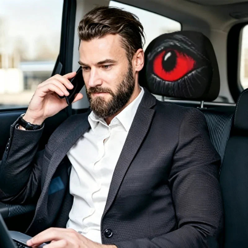 ⏳Limited-time 50% off⏰Spooky Red Eye Car Headrest Cover👁️‍🗨️🚗