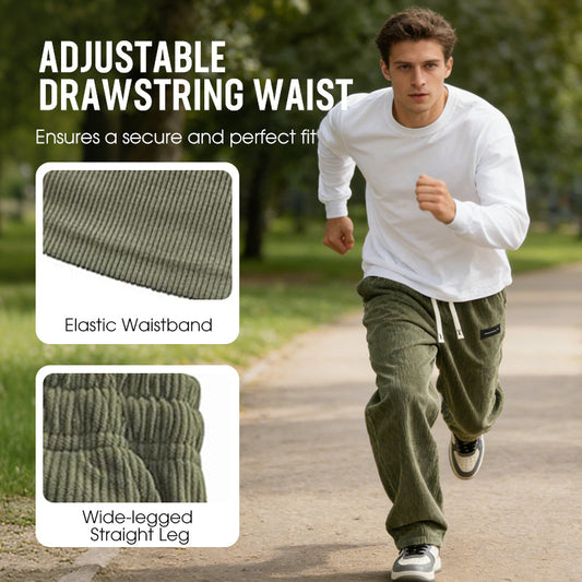 👖Men's Loose-Fit Drawstring Pants with Pockets 🔥BUY 2 FREE SHIPPING