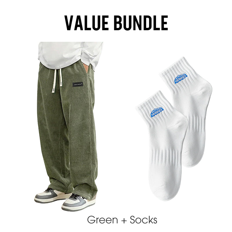👖Men's Loose-Fit Drawstring Pants with Pockets 🔥BUY 2 FREE SHIPPING