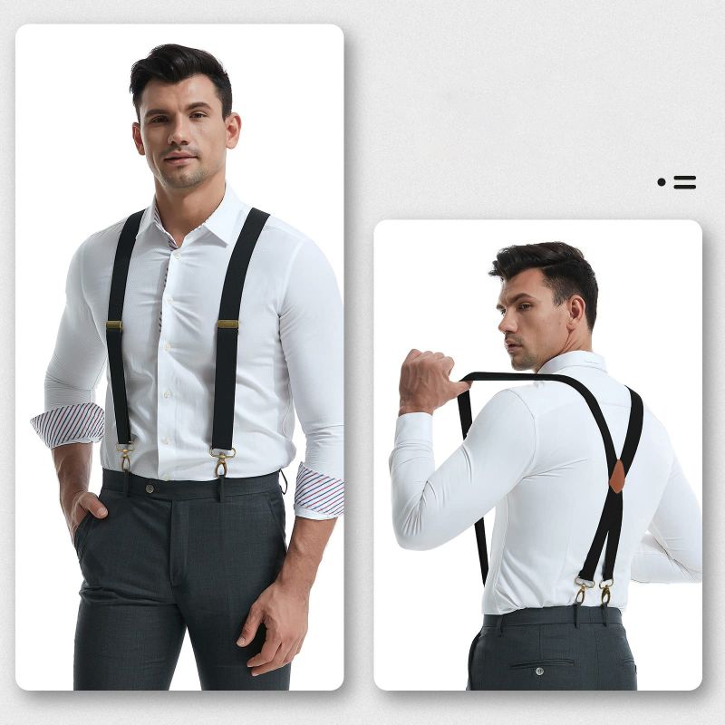 📢📢50% OFF !! ⏰Men's X-Back Suspenders with Hook Clips