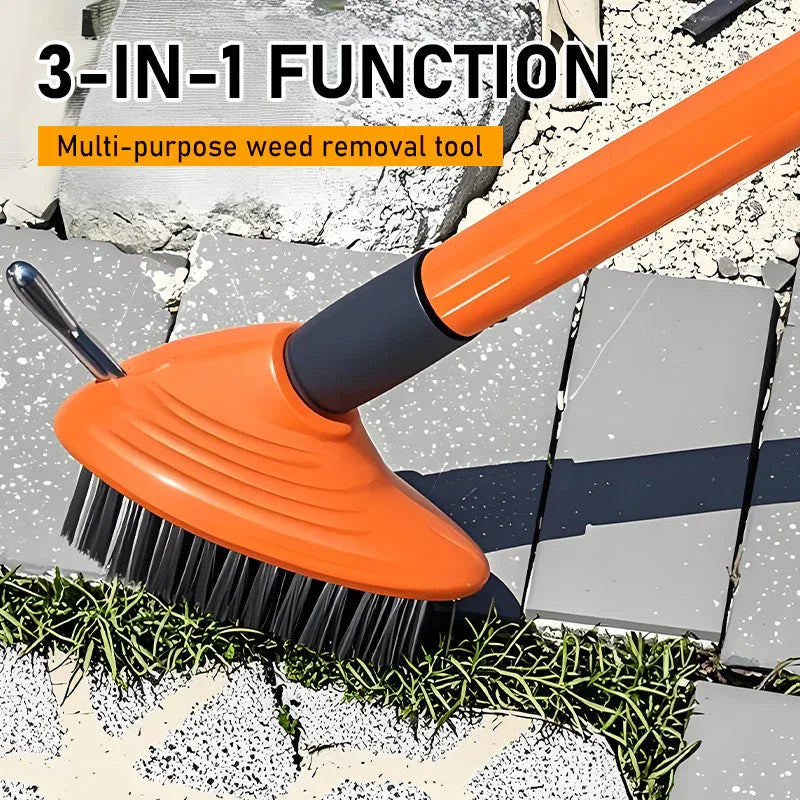 🌿40% OFF NOW!🧹 3-in-1 Weeding Wire Brush Tools Set – Durable Steel Brushes, Ergonomic Handle & Perfect for Patios, Driveways & Garden Paths 🏡