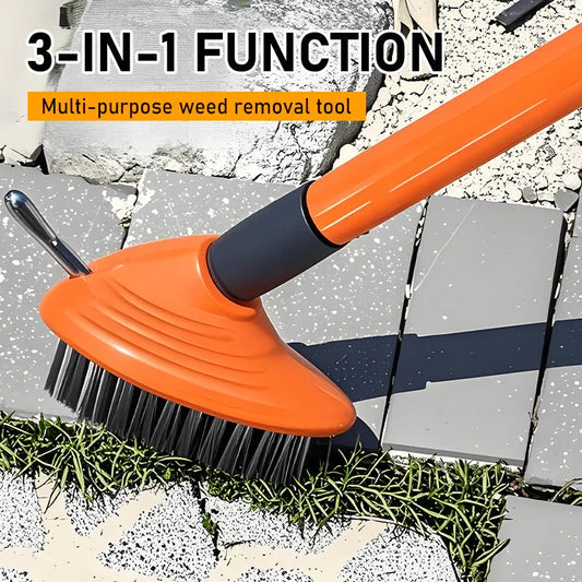 🌿40% OFF NOW!🧹 3-in-1 Weeding Wire Brush Tools Set – Durable Steel Brushes, Ergonomic Handle & Perfect for Patios, Driveways & Garden Paths 🏡