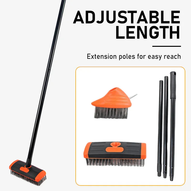🌿40% OFF NOW!🧹 3-in-1 Weeding Wire Brush Tools Set – Durable Steel Brushes, Ergonomic Handle & Perfect for Patios, Driveways & Garden Paths 🏡