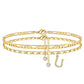 👣 LIMITED TIME 50% OFF! ✨ Layered Gold Ankle Bracelet for Women – Rhinestone, Adjustable, Beach Jewelry 🏖️