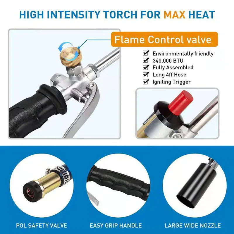 Heavy-Duty Propane Torch Weed Burner for Garden