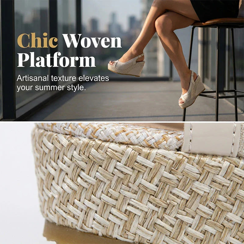 👡 50% OFF NOW! 🌸 Women's Peep-Toe Wedge Sandals – Platform & Anti-Slip Sole 🌿