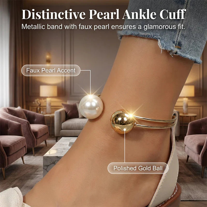 👡 Stylish Pearl Ankle Strap Sandals 💫 Fashion Party & Daily Wear