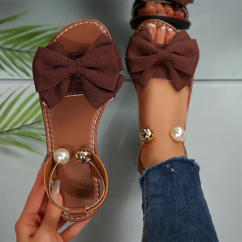 👡 Stylish Pearl Ankle Strap Sandals 💫 Fashion Party & Daily Wear