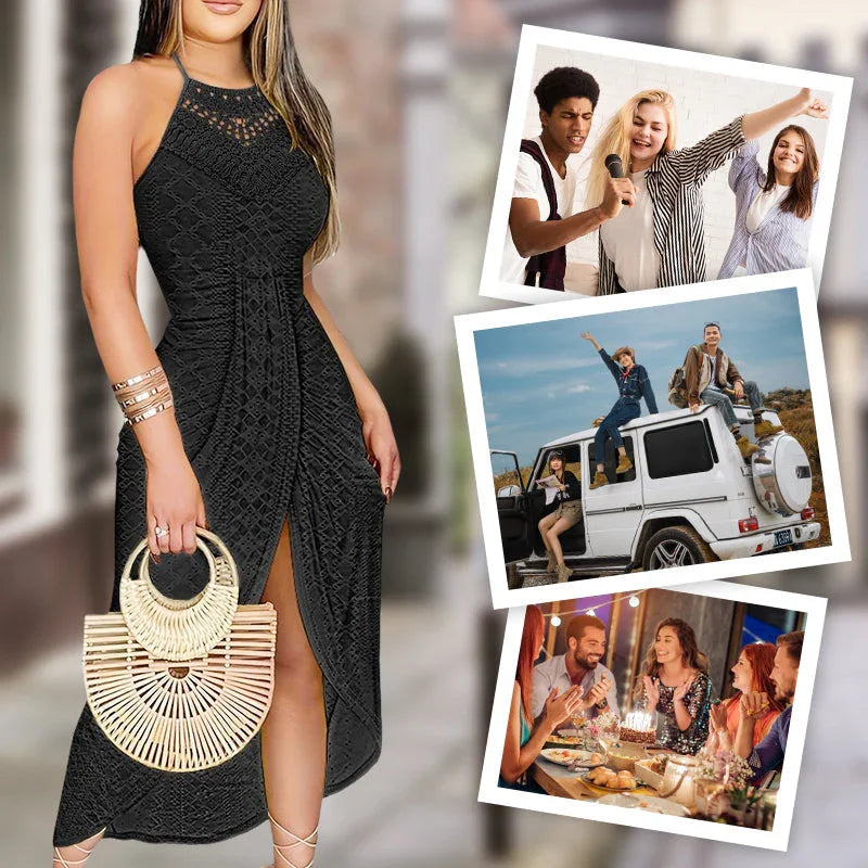 👗 50% OFF NOW❣️Sleeveless Irregular Halter Dress For Women