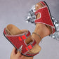 ⏳Time-Limited Special⏰Double Buckle Cork Slide Sandals – Sparkling, Comfy & Effortlessly Chic – Perfect for Summer & Beach ✨