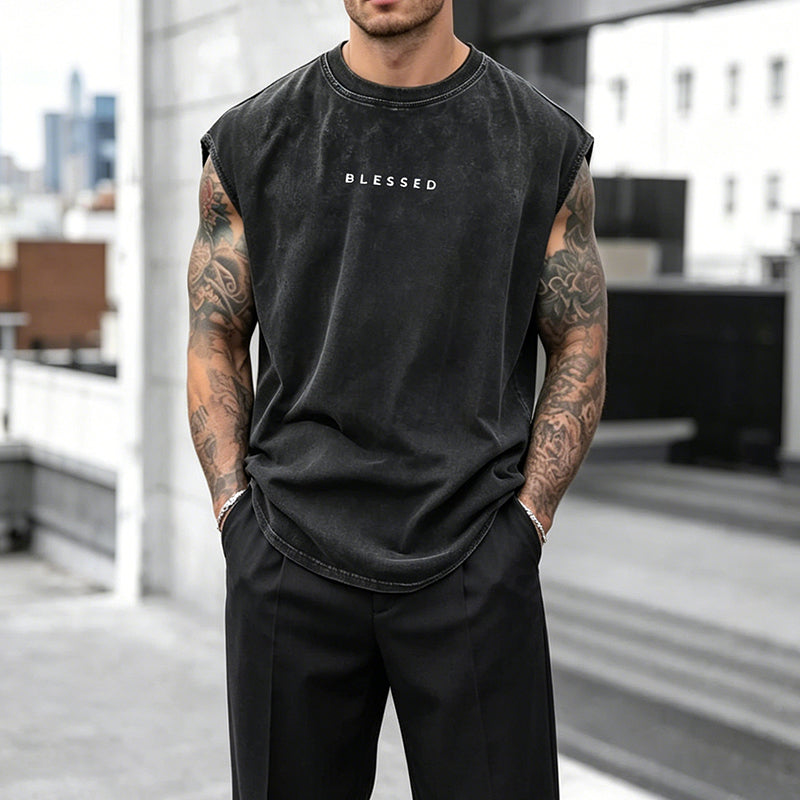 🏋️ 50% OFF NOW! 💪 Vintage Wash Loose Fit Gym Muscle Tee – Breathable & Stylish ✨