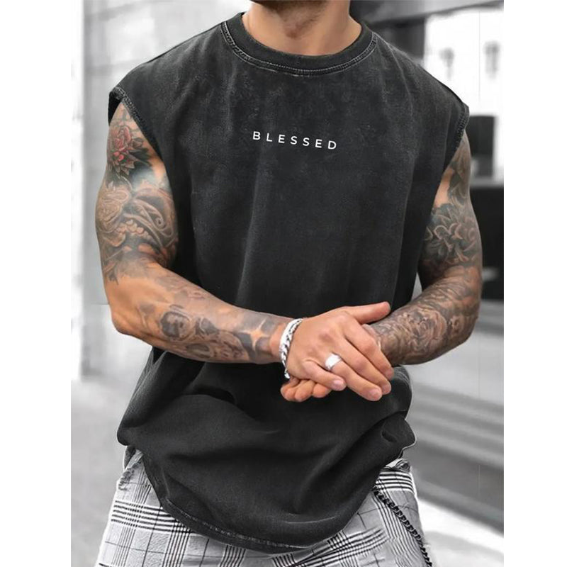 🏋️ 50% OFF NOW! 💪 Vintage Wash Loose Fit Gym Muscle Tee – Breathable & Stylish ✨