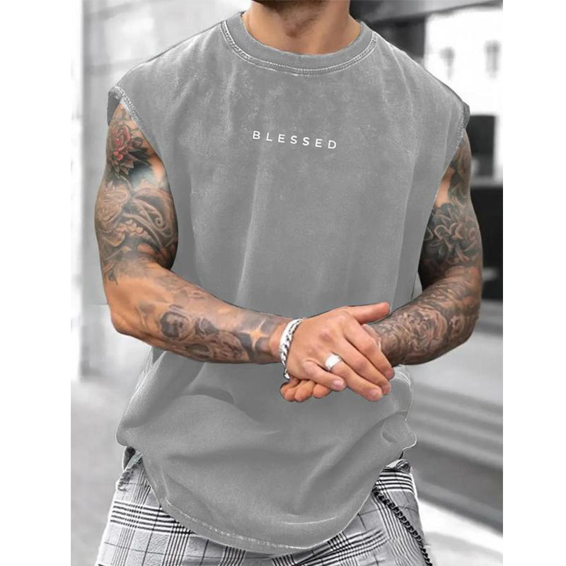 🏋️ 50% OFF NOW! 💪 Vintage Wash Loose Fit Gym Muscle Tee – Breathable & Stylish ✨
