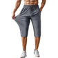 🩳40% OFF NOW! 🏃 Men's Quick-Dry Sports Capri Pants – Stretchy & Breathable with Secure Zipper Pockets – Elastic Waist & Versatile Fit 🧘‍♂️