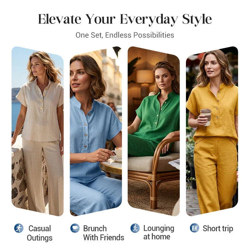 👕 LIMITED-TIME 50% OFF! ✨ Women's 2-Piece Set – Solid Color, Casual, Comfortable, Versatile ✨