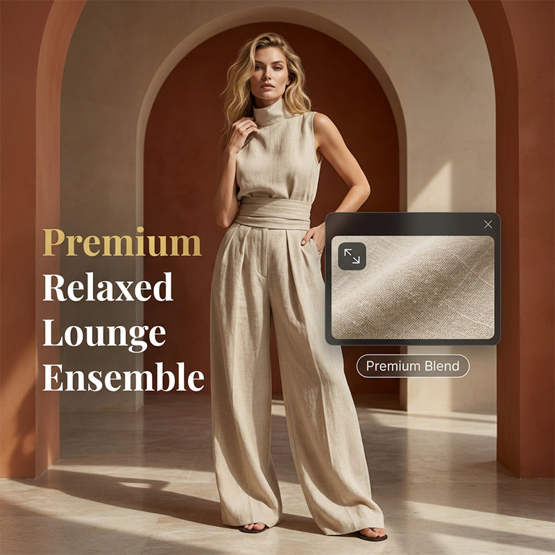 📢📢40% OFF !! ⏰Top & Wide-Leg Pant 2-Piece Set👚👖