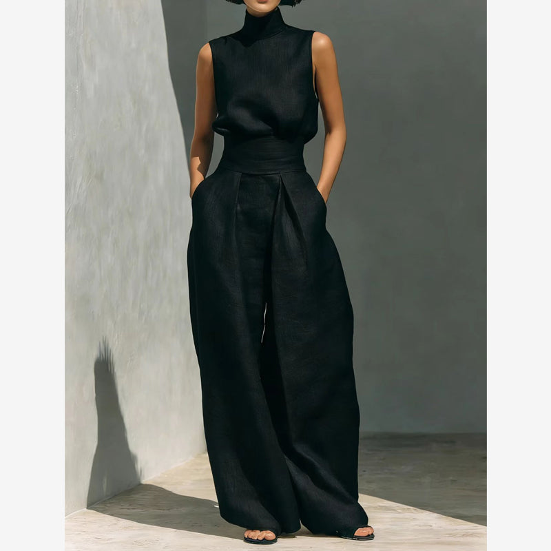 📢📢40% OFF !! ⏰Top & Wide-Leg Pant 2-Piece Set👚👖