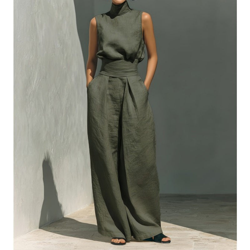 📢📢40% OFF !! ⏰Top & Wide-Leg Pant 2-Piece Set👚👖