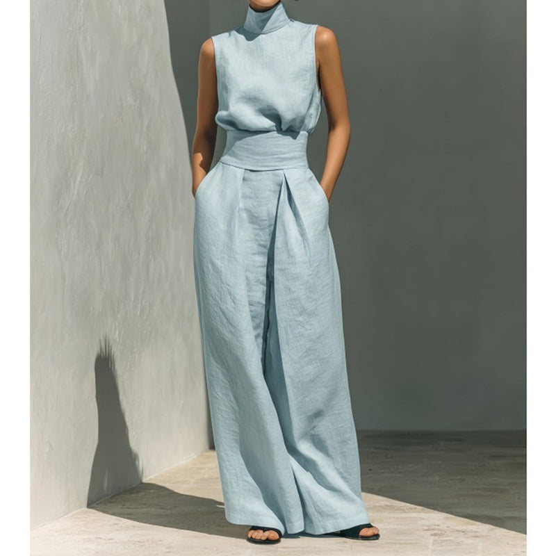📢📢40% OFF !! ⏰Top & Wide-Leg Pant 2-Piece Set👚👖