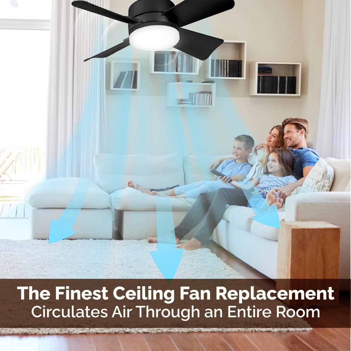 ⏳LAST DAY SALE 50% OFF🔥40W LED Ceiling Fan Light – 20.5” Ultra-Quiet with Remote 🎯 | E27 + FREE B22 Adapter 🔌 | For Bedroom 😴, Kitchen 👩‍🍳 & Garage 🛠️