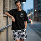 👕 LIMITED-TIME 50% OFF! 🌴 Men's Palm Print 2-Piece Set – T-Shirt & Shorts, Breathable, Relaxed Fit, Drawstring Waist 🏖️