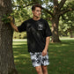 👕 LIMITED-TIME 50% OFF! 🌴 Men's Palm Print 2-Piece Set – T-Shirt & Shorts, Breathable, Relaxed Fit, Drawstring Waist 🏖️