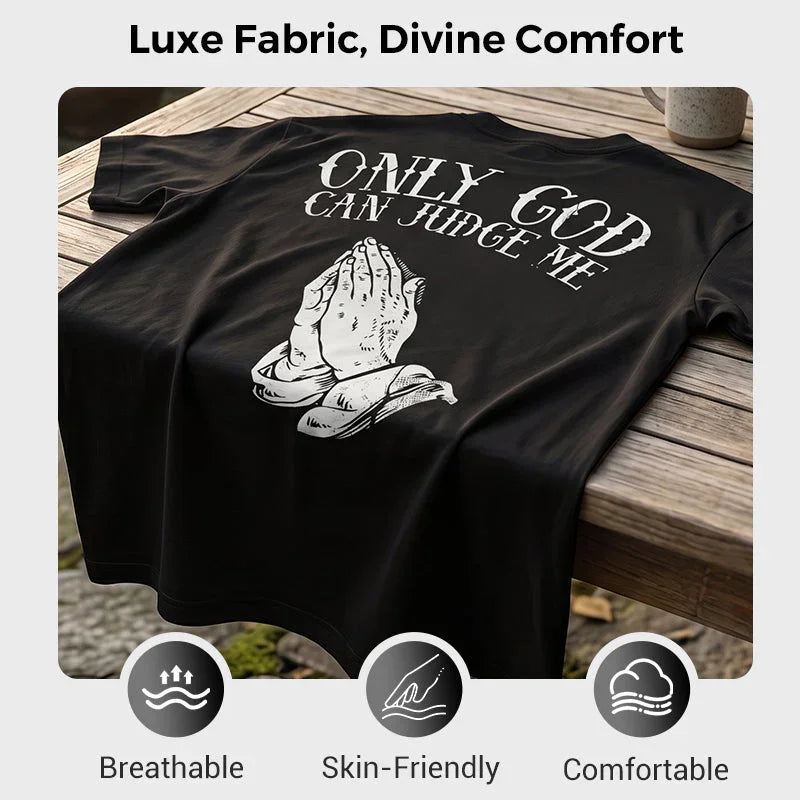 📢📢50% OFF !! ⏰👕 Men's Praying Hands Graphic Tee – Cotton, Casual, Symbolic, Versatile ✨