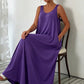 👗 LIMITED-TIME 50% OFF! ✨ Women's Sleeveless Maxi Dress – Solid Color, Side Pockets, A-Line, Durable Polyester 🌸